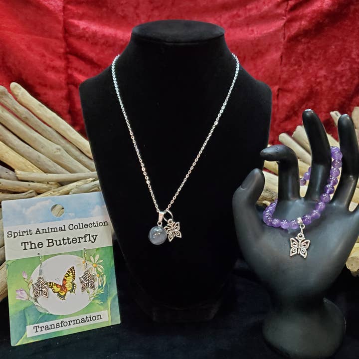 Nature's Retreat – Engroshandel Armbånd med vedhæng – Spirit Animal: Ædelsten Stretch Armbånd 1 stk ~ Display Ready