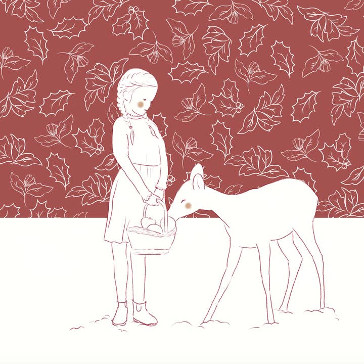 La Biche Postcard for wholesale by LOÜVE illustrations