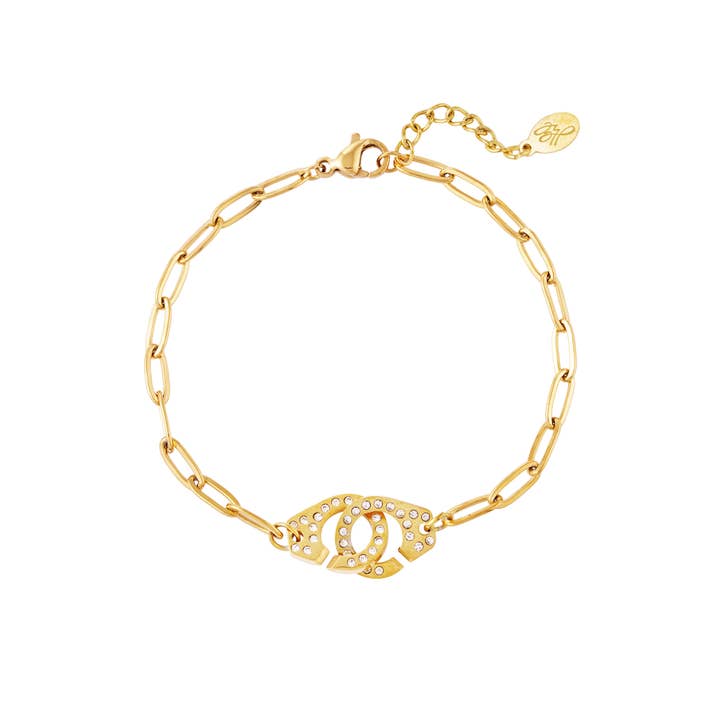 Armreif-Manschetten aus Edelstahl mit Zirkonsteinen für den Großhandel von SHINE BUY