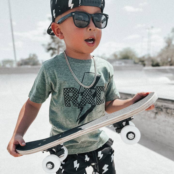 Rad | Boys Lightening Bolt and Checkered Shirt for wholesale by Holland Ave Clothing