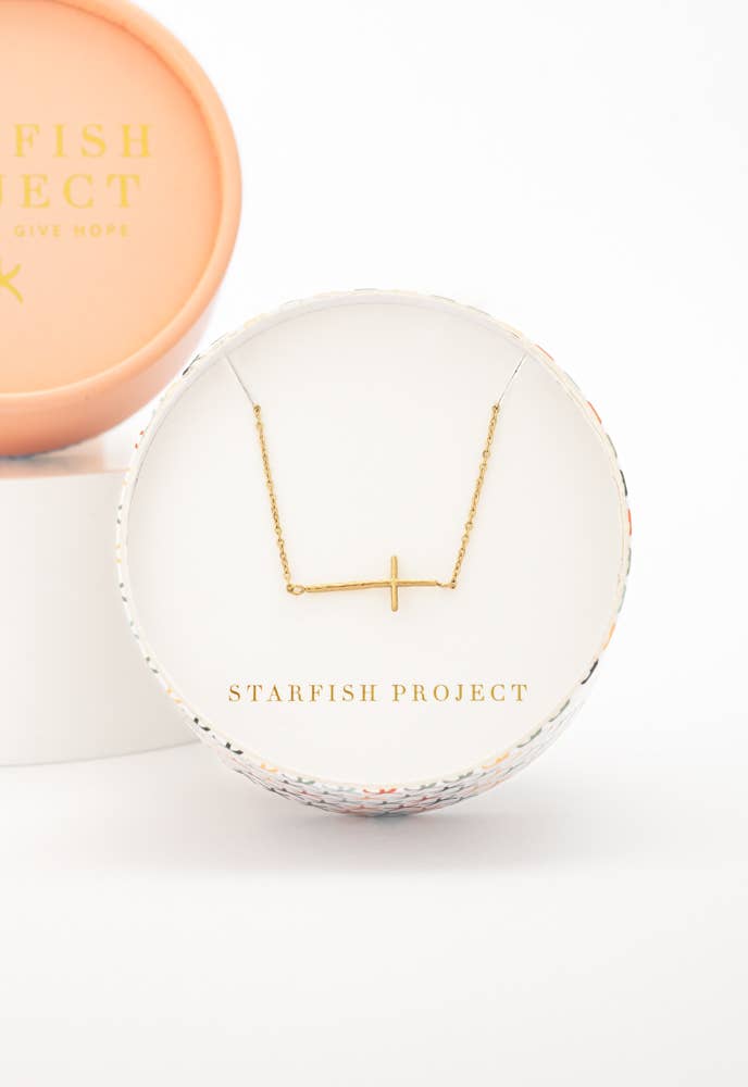 Starfish Project, Inc - Wholesale Pendant/Charm Necklace - Radiant Cross Necklace in Gold2
