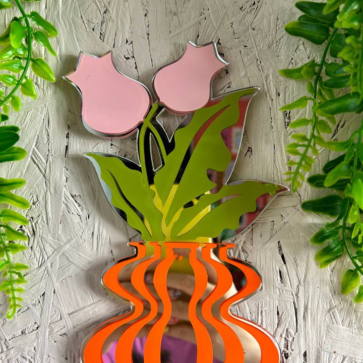 Printed Weird - Wholesale Wall Mirror - Tulip Vase Mirror1