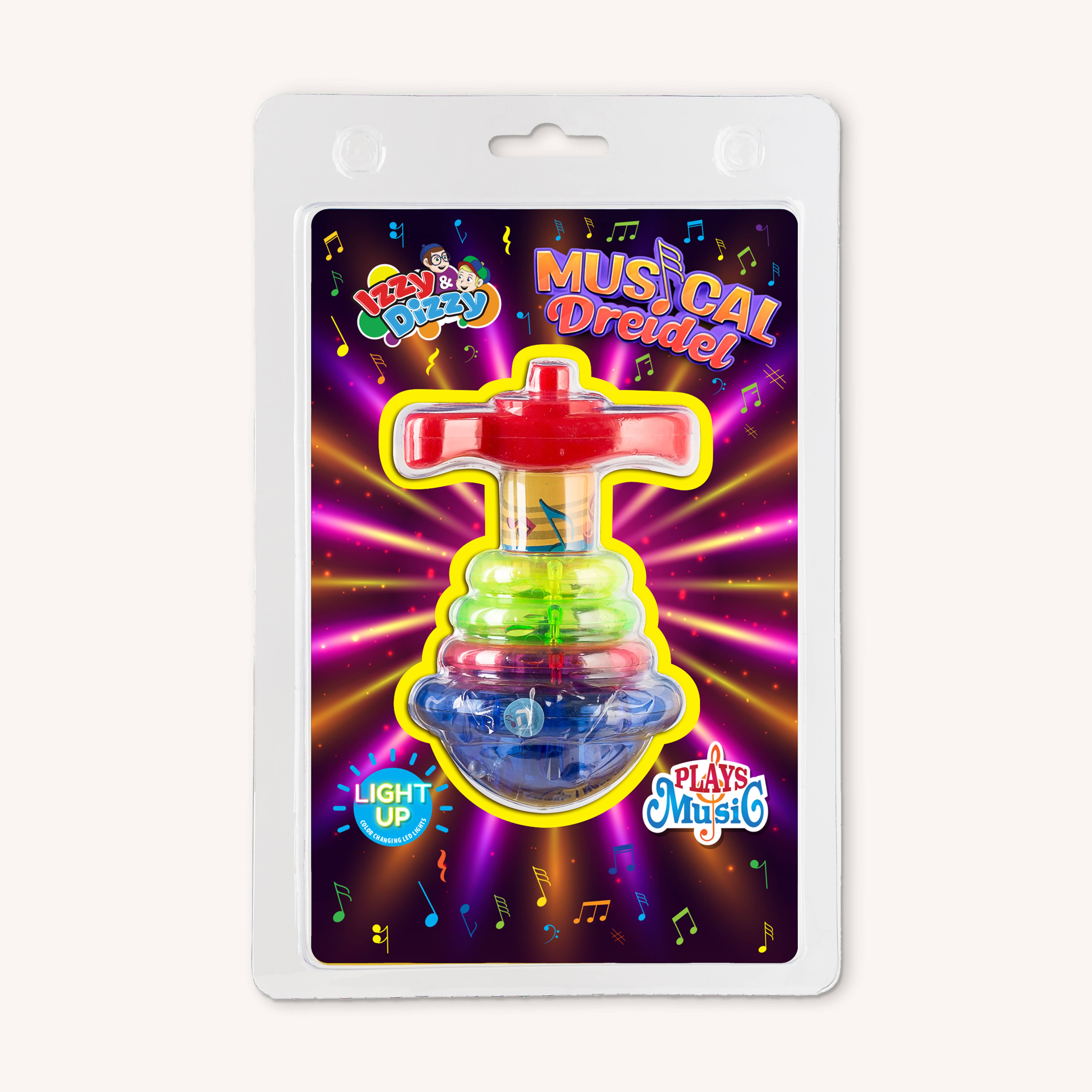 Ner Mitzvah - Vente Toupie de Hanoukka – enfant - Toupie musicale lumineuse1