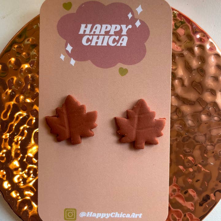 Oorbellen in herfstblad voor wholesale door Happy Chica