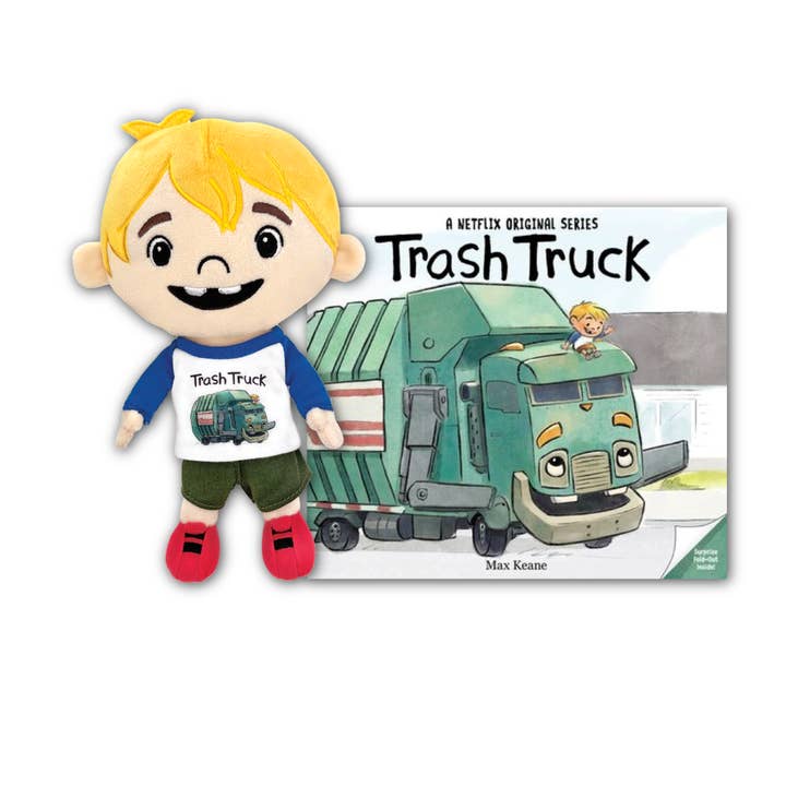 Trash Truck's Hank Plush with board book for wholesale by MerryMakers