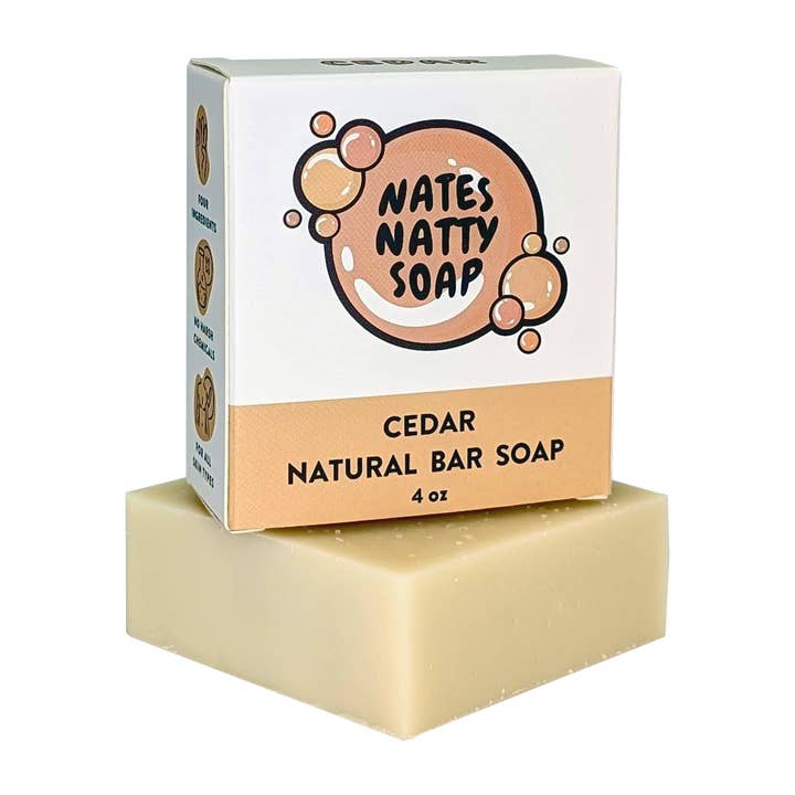 Cedar Natural Bar Soap, 4oz. for wholesale by Nate's Natty