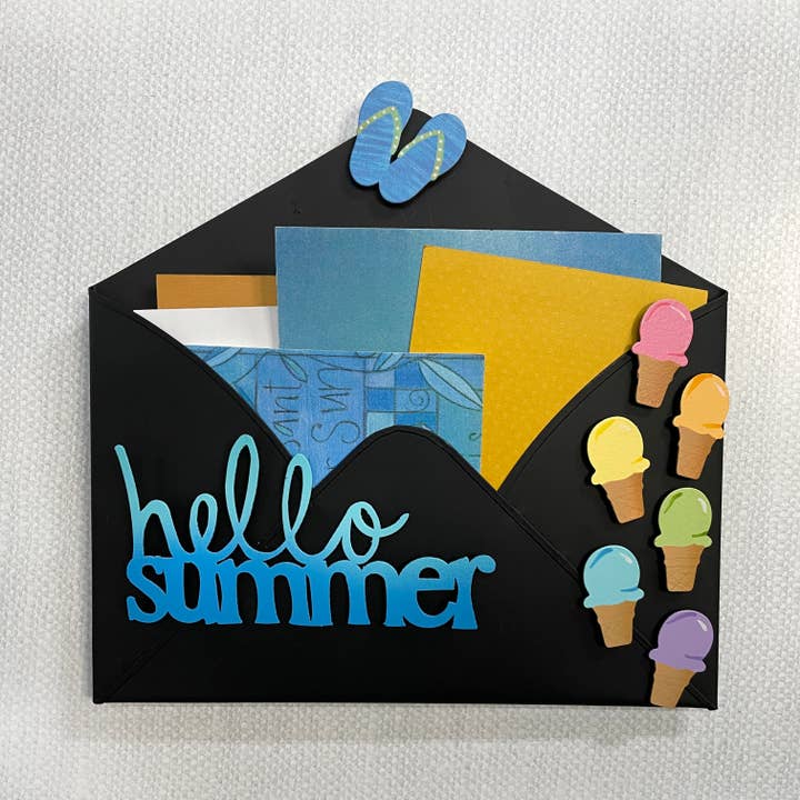 Roeda Studio - Wholesale Magnet - Rainbow Ice Cream Cone Magnets S/6, Summer Decor