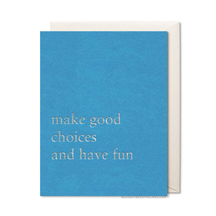 Good Choices Card for wholesale by Read Between The Lines®