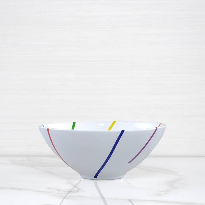Arcobaleno (Rainbow) Juno Salad Bowl - 31.75 oz for wholesale by TerraMar Imports