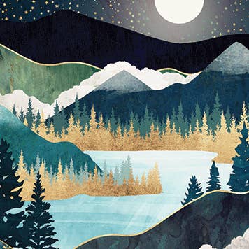 STAR LAKE BIRTHDAY GREETING CARD 4.5 x 6.25" for wholesale by Calypso Cards LLC