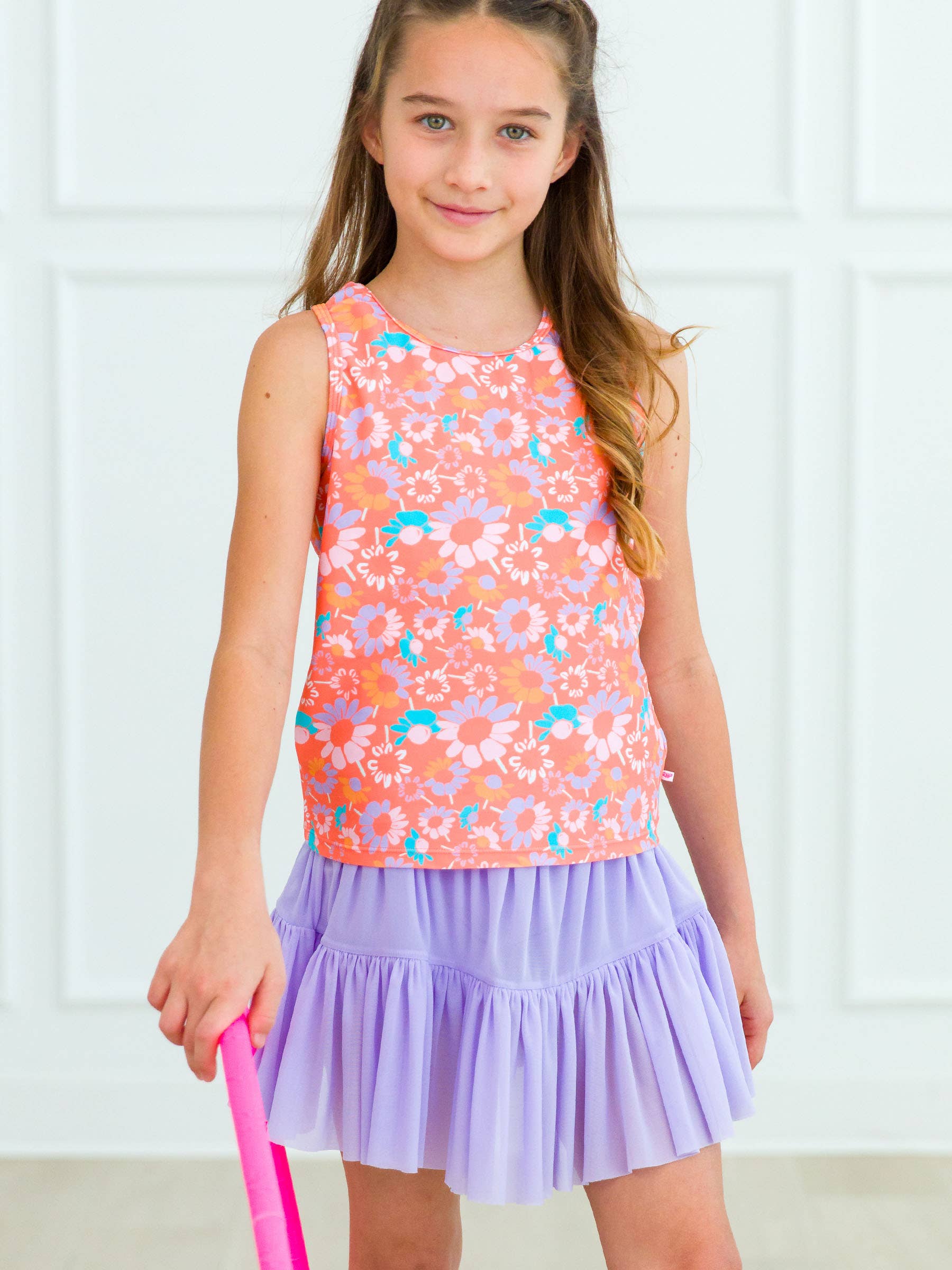 Paars Meisjes lavendel actieve tule skort voor groothandel op Faire6