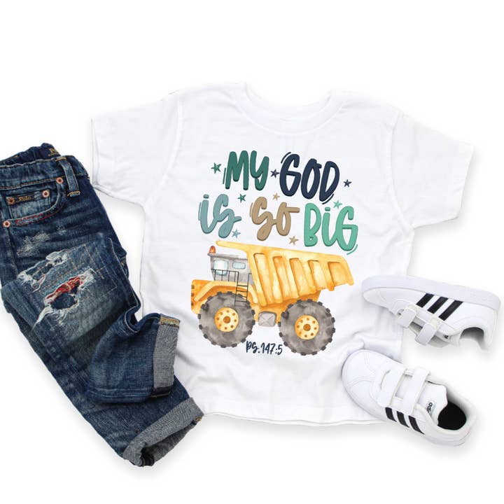 My God Is So Big Boys Christian Faith Tee Shirt for wholesale by AvaryMaeInspirations