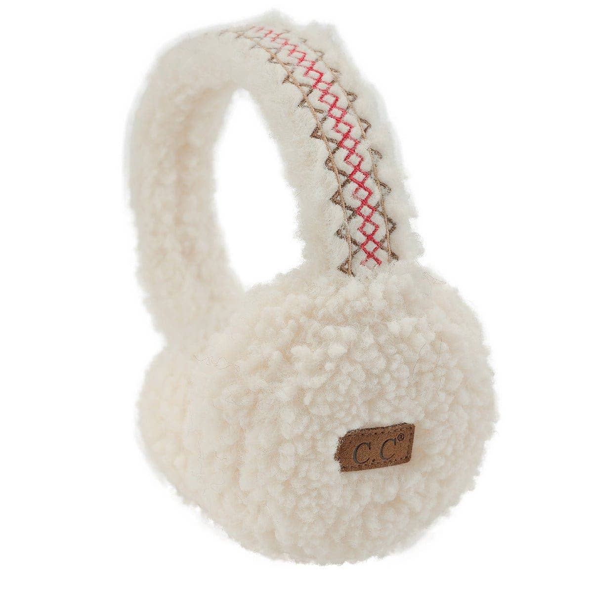 MiMi Wholesale - Wholesale Earwarmers/Ear Muffs - Women's - EMS4502 Sherpa With Embroidery Earmuffs3