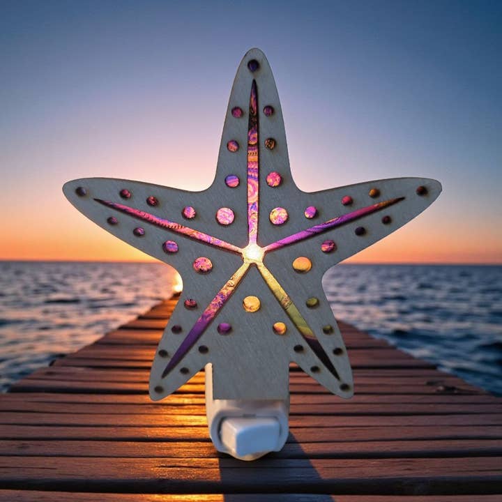 Starfish LED Nightlight – Tropical Coastal Home Decor Lights for wholesale by Gulf Coast Custom