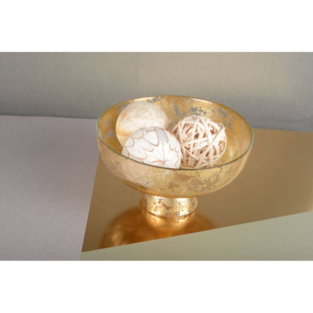 AULICA - Wholesale Fruitmand - Gouden voetbokaal 27x27x9cm4