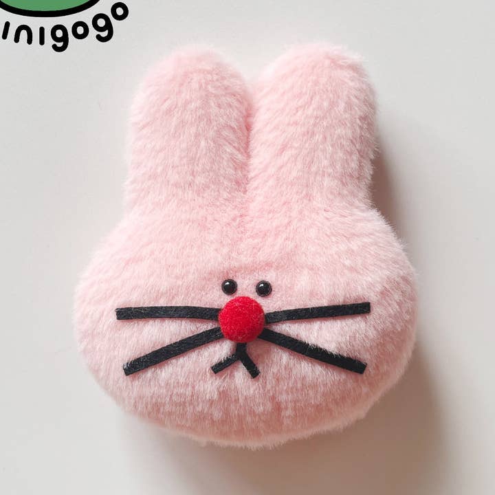 NINIGOGO | Pink Bunny Plush Charm for wholesale by LULUFUNSTUDIO