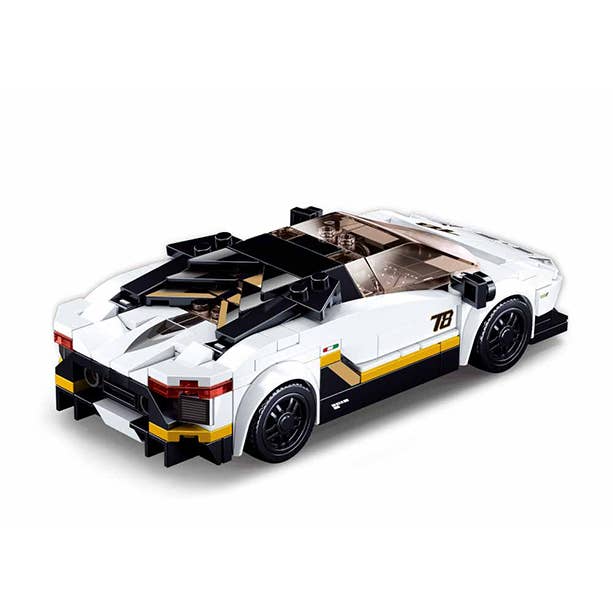 Sluban Europe BV - Wholesale Toy Car/Truck - Kids - M38-B0957/Modelbricks Italian supercar white4