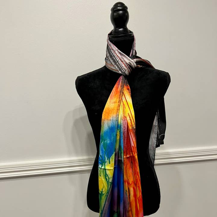 Imagination 100% Polyester (Shamoze Silk /Art Silk) Scarf for wholesale by Toronto Art Gallery