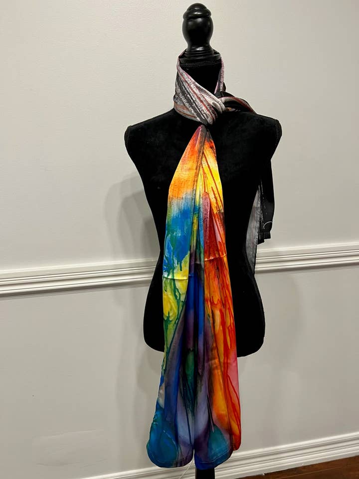 Imagination 100% Polyester (Shamoze Silk /Art Silk) Scarf for wholesale by Toronto Art Gallery