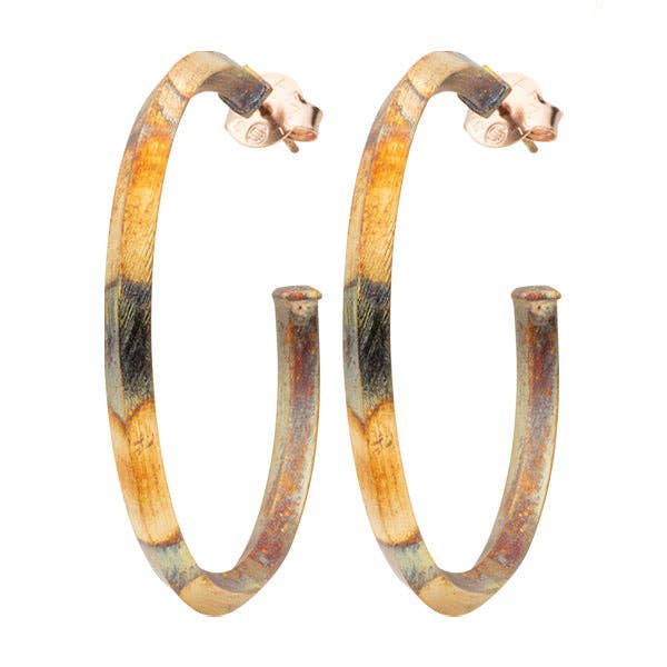 SF BRAND INC - Wholesale Hoop Earrings - Celine Hoop Earrings (pyramid hoop)