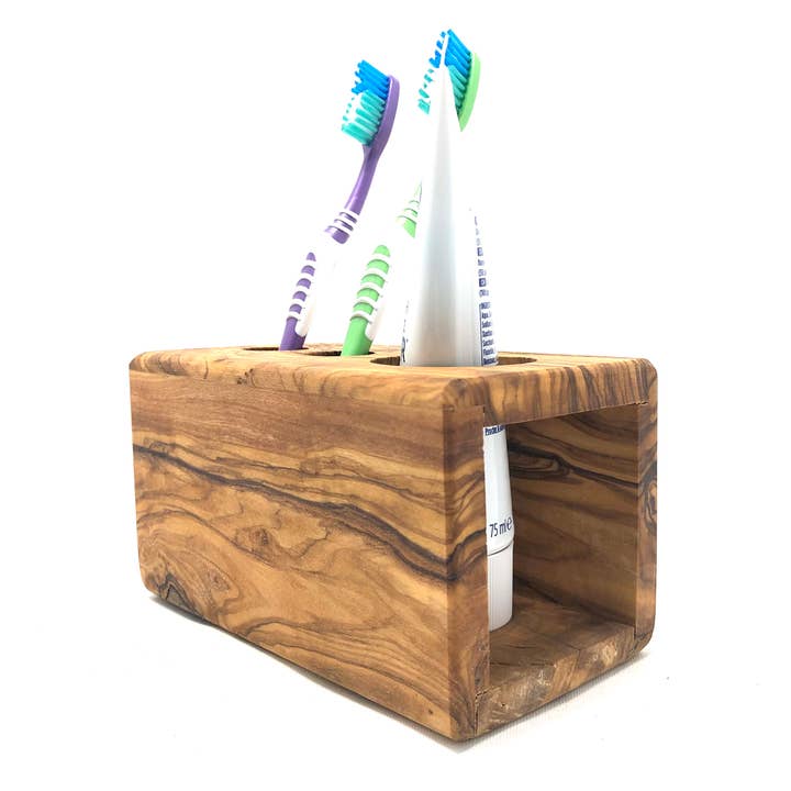 olivenholz-erleben - Wholesale Toothbrush Holder - “Manuel” toothbrush station made of olive wood