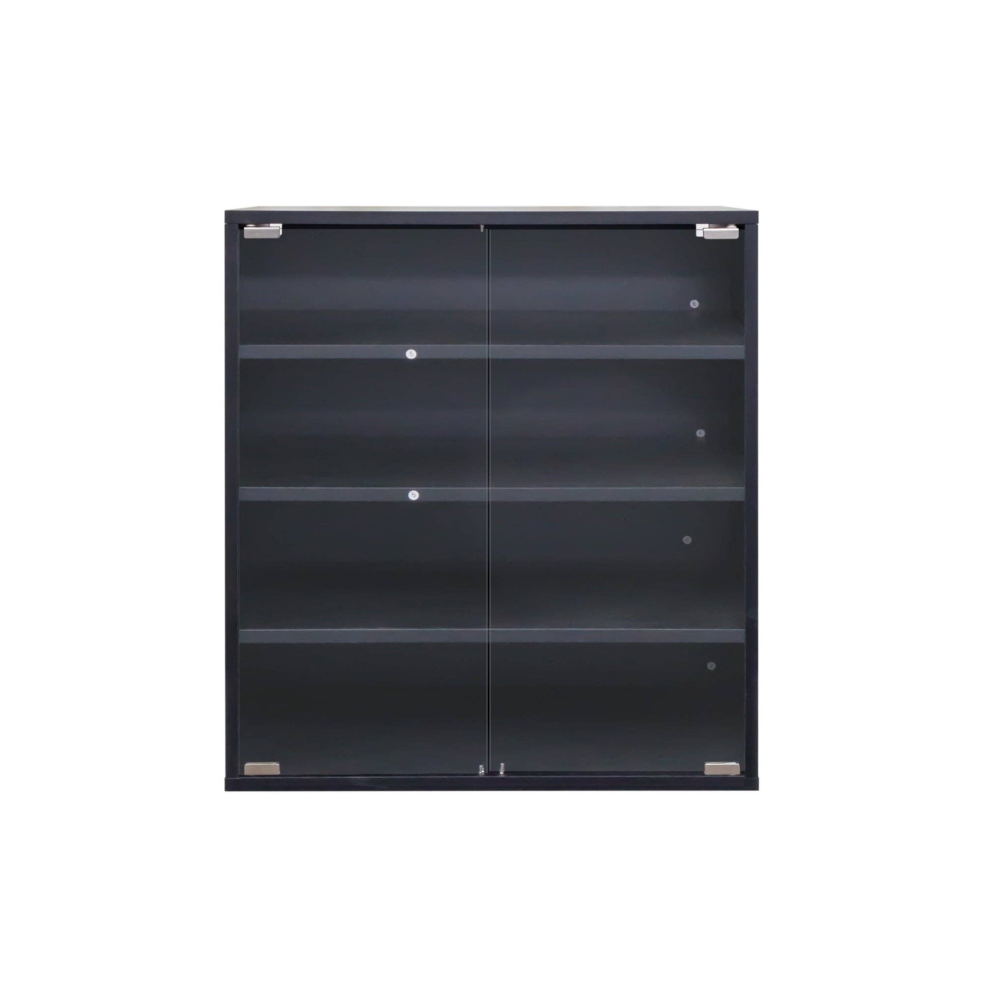 HOMYCASA DESIGN INC - Wholesale Shoe Rack - Black Salon 4-Tier Storage Display Cabinet & RGB LED Light3