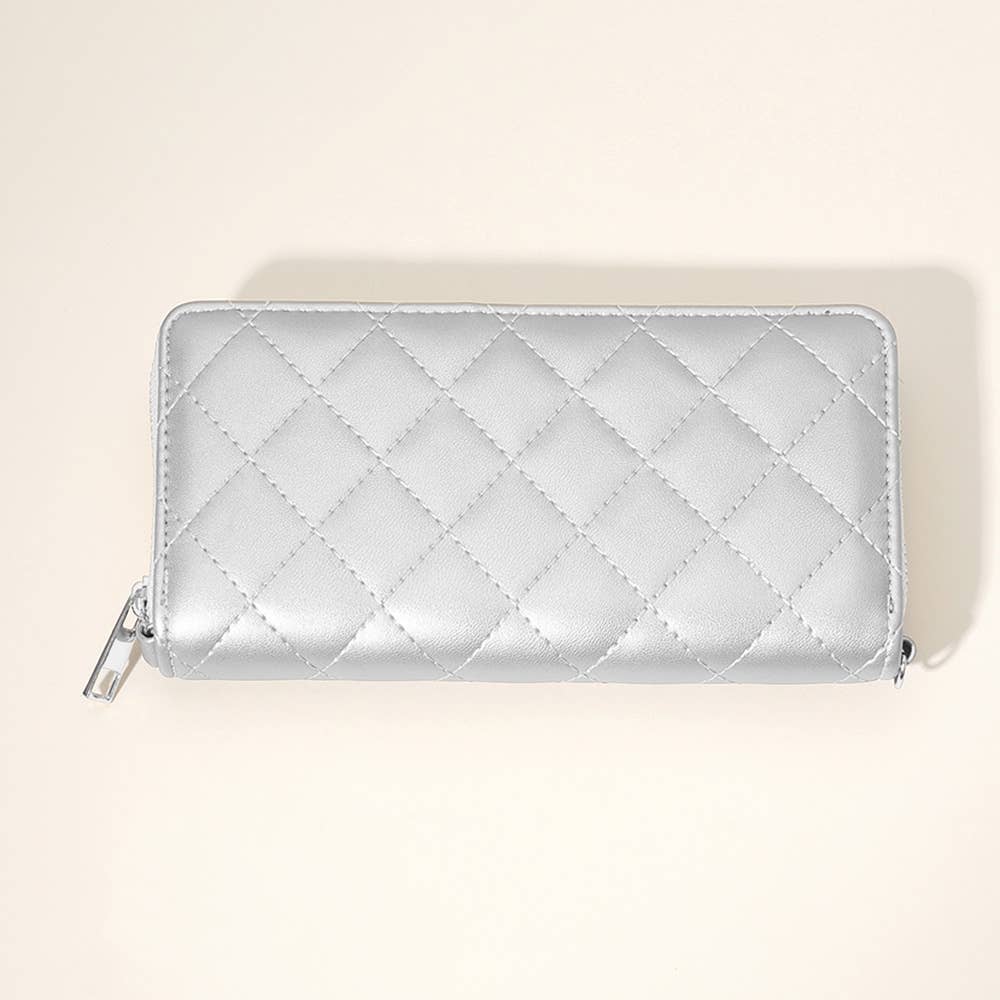 Sensibling Corp. – Großhandel Brieftasche – Damen – Gestepptes Portemonnaie aus Kunstleder2