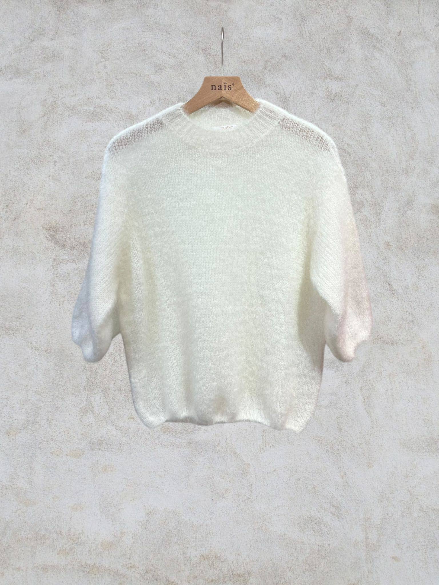 NAÏS PARIS - Wholesale Knit Sweater - Women's - Round neck short sleeve sweater in 80% kid mohair17