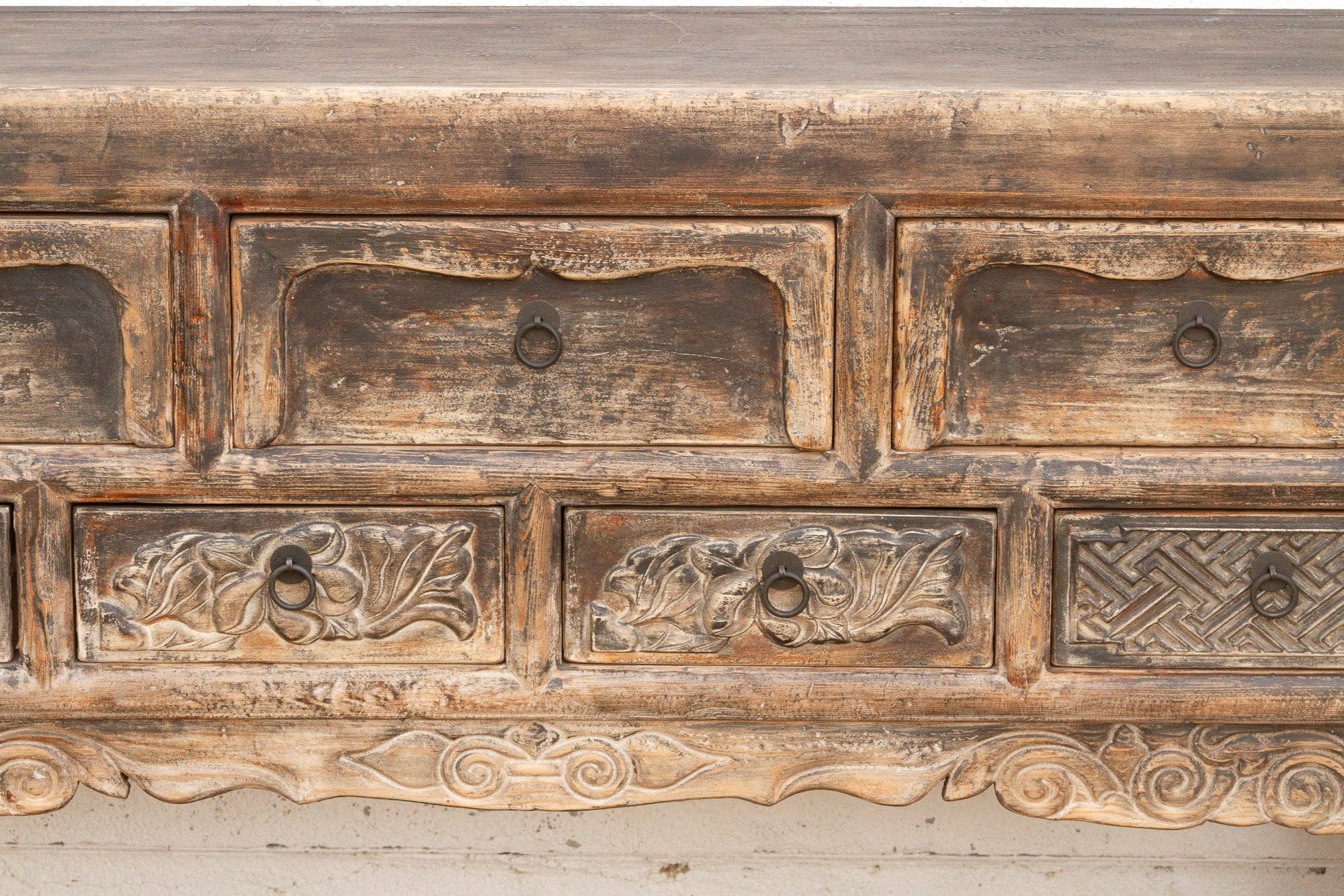 De-cor - Wholesale Console Table - Oriental Sanctuary, Antique Carved Altar Table2
