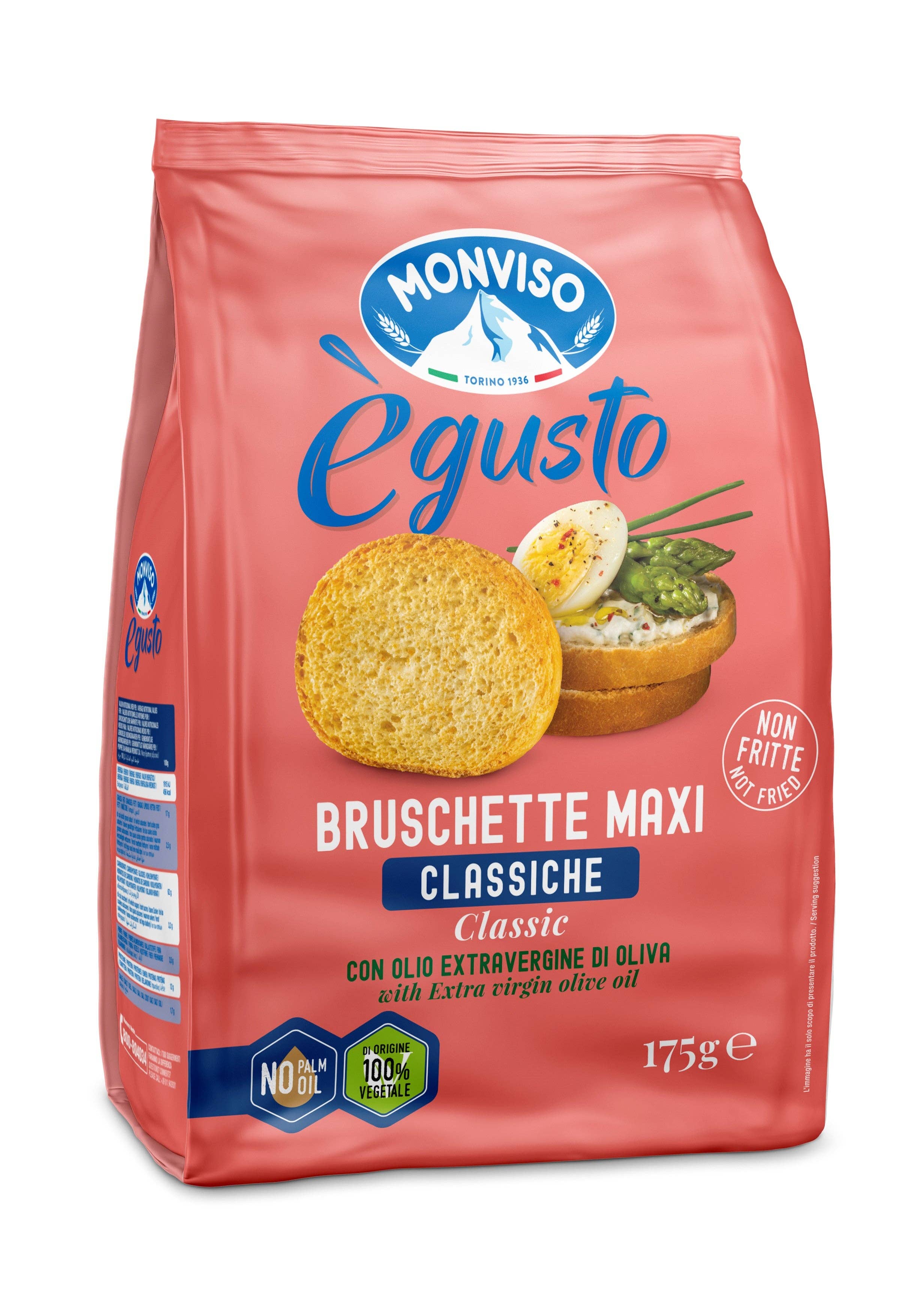 Gourmandise - Wholesale Bread Mix - Maxi Bruschette Clasico Aceite 175 g - Monviso èGusto