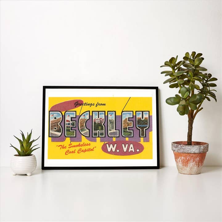 Found Image Press - Wholesale Art print - Art Print WV-104 Greetings from Beckley, West Virginia1