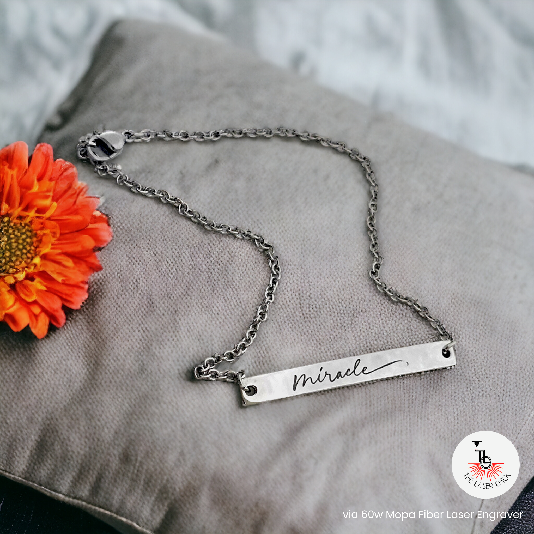 WJW - Wholesale Anklet - Stainless Steel Engravable Curved Blank Bar Anklet8