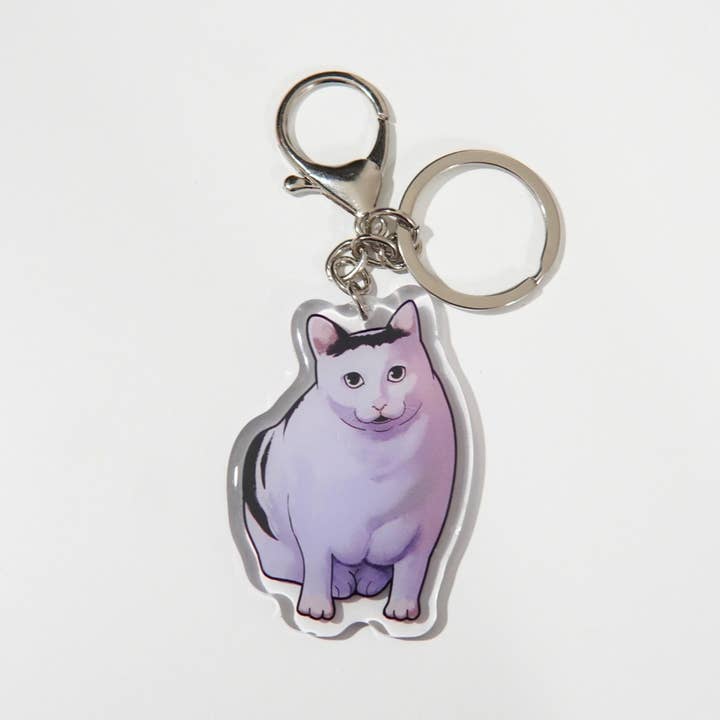 HUH Cat Keychain for wholesale by Strawberry Milk Shop
