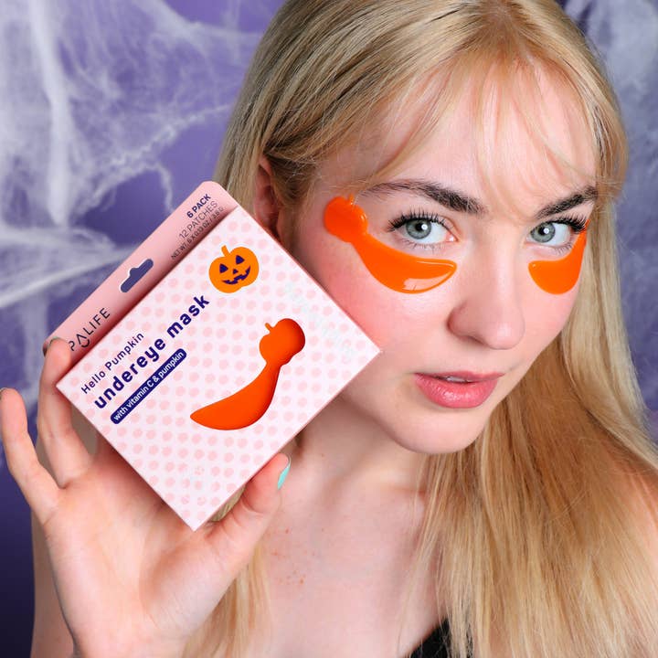 My Spa Life - Wholesale Eye treatment mask - Halloween Hello Pumpkin Brightening Undereye Masks - 6 Pairs1