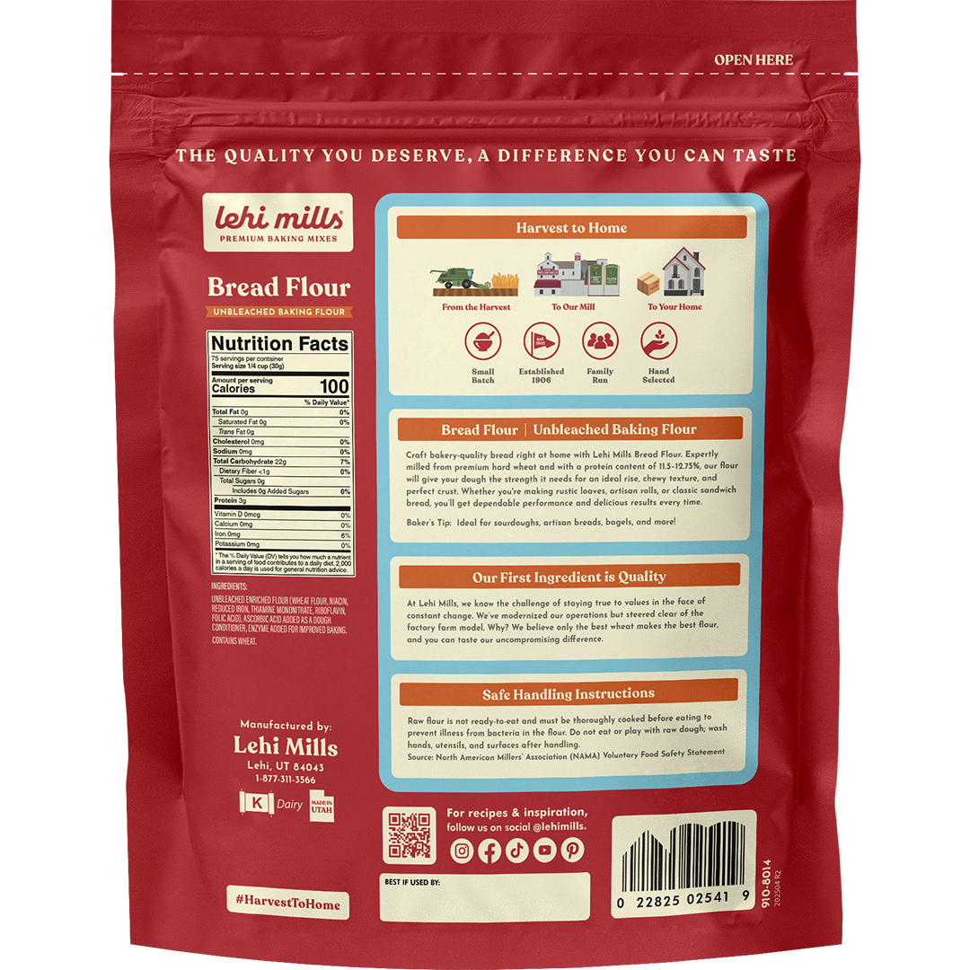 Lehi Mills - Wholesale Flour - Unbleached Bread Flour - 5 lbs2