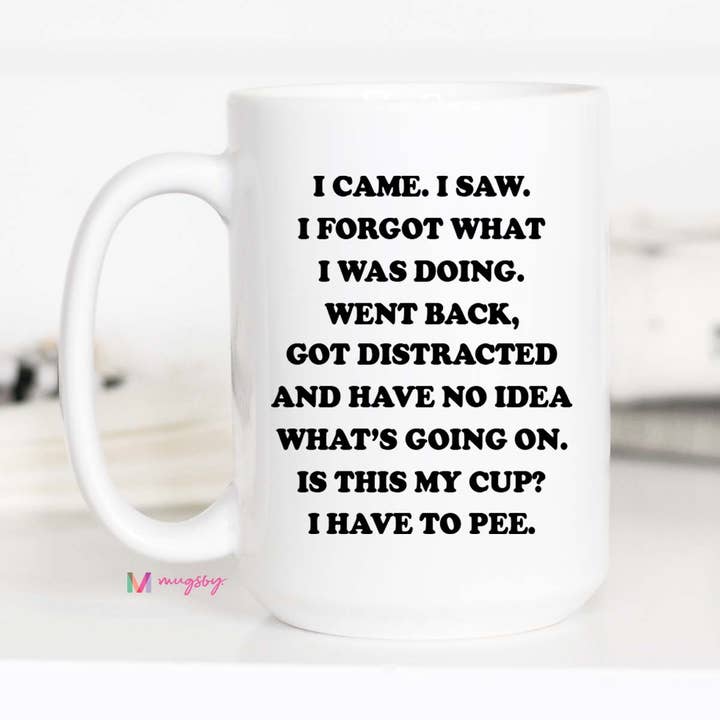 Mugsby - Wholesale Coffee Mug - I came I saw I Forgot What I was Doing Funny Coffee Mug