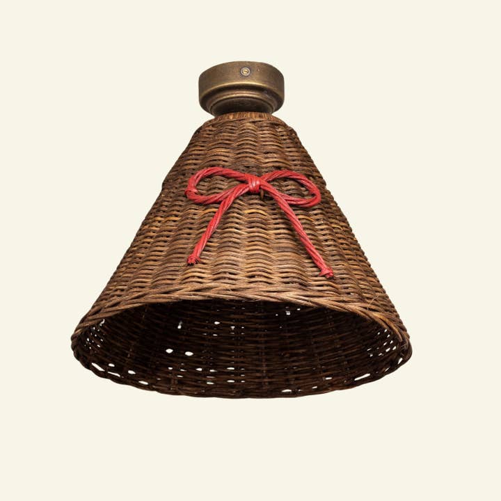 Bow Rattan Pendant Shade for wholesale by Hastshilp