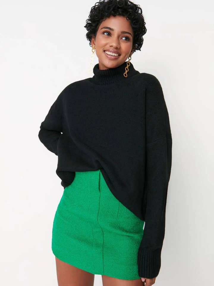 Maglione in maglia a trama morbida con vestibilità rilassata per la vendita all'ingrosso da parte di Hoxton Gal