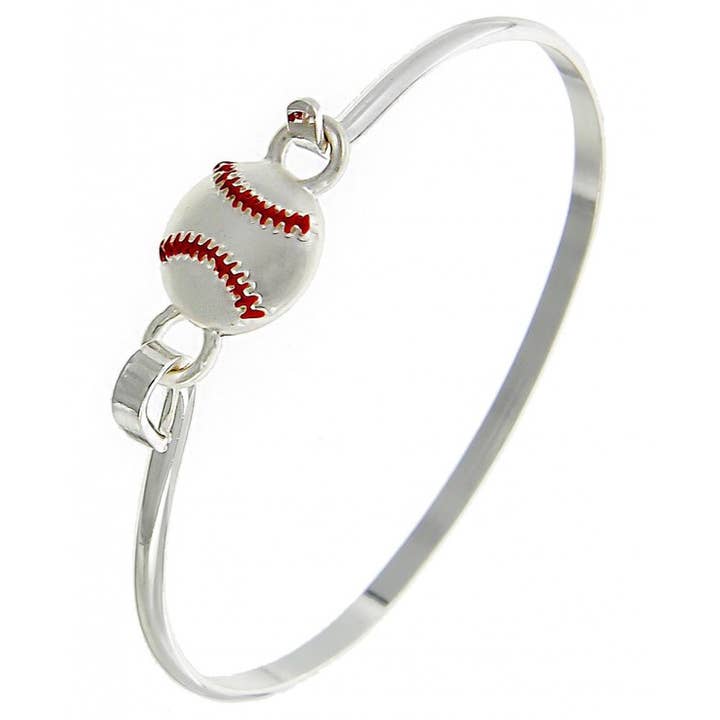 0011 PREMIERE - Wholesale Bangle Bracelet - FR2959 Baseball Sports Metal Brass Casting Bangle Bracelet