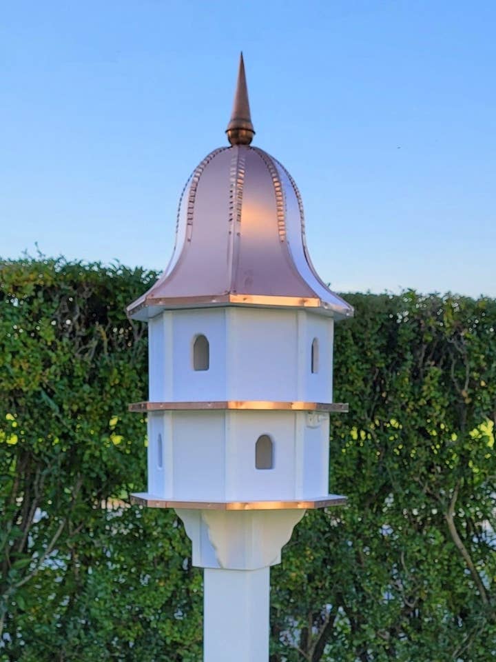 Nichoir à oiseaux en polyéthylène avec toit en cuivre fabriqué à la main par les Amish, 2 étages, très grand, 8 compartiments de nidification pour la vente par Better Crafter