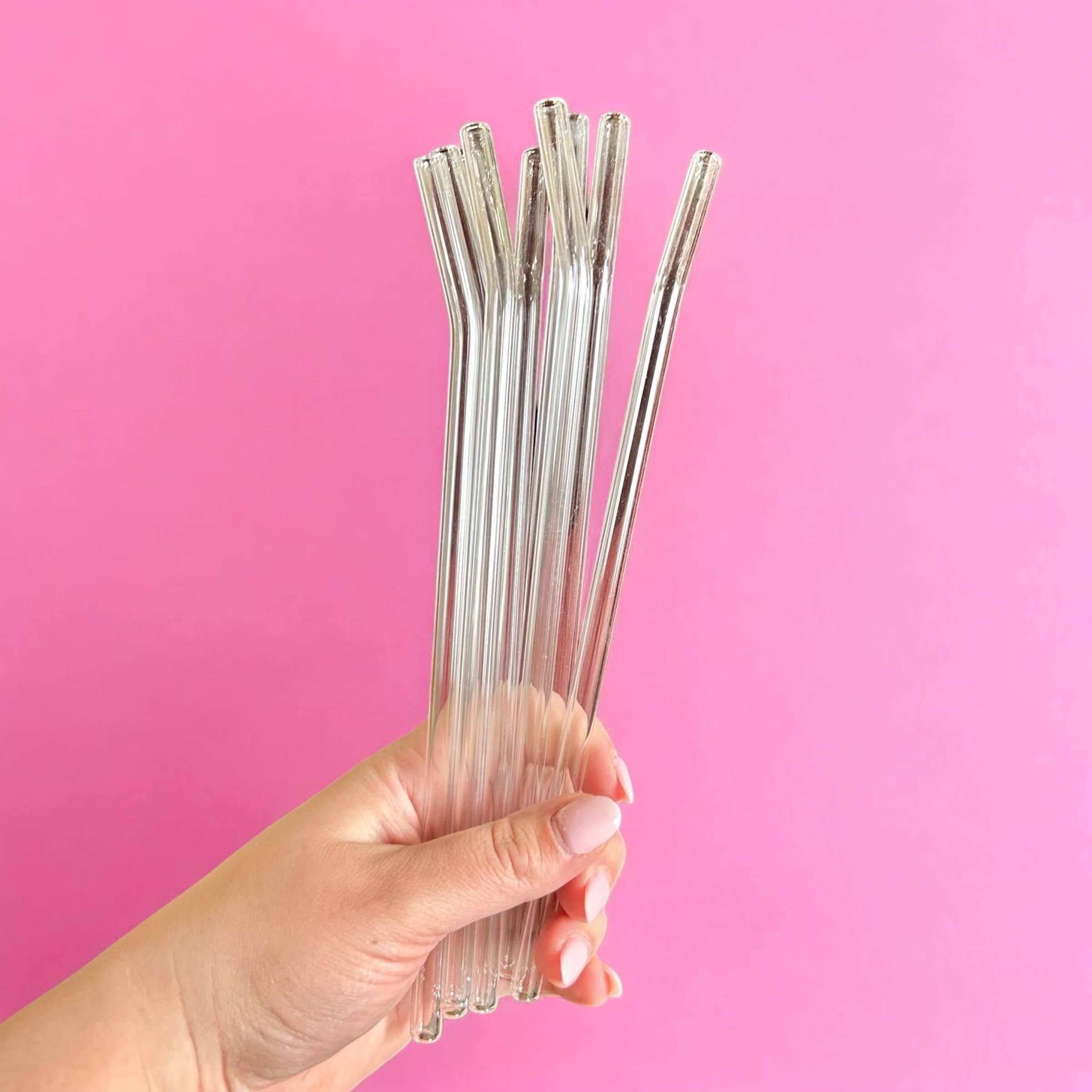 Bamboo Switch - Wholesale Drinking Straw - Glass Bent Straw | 9 inch and 11 inch 0
