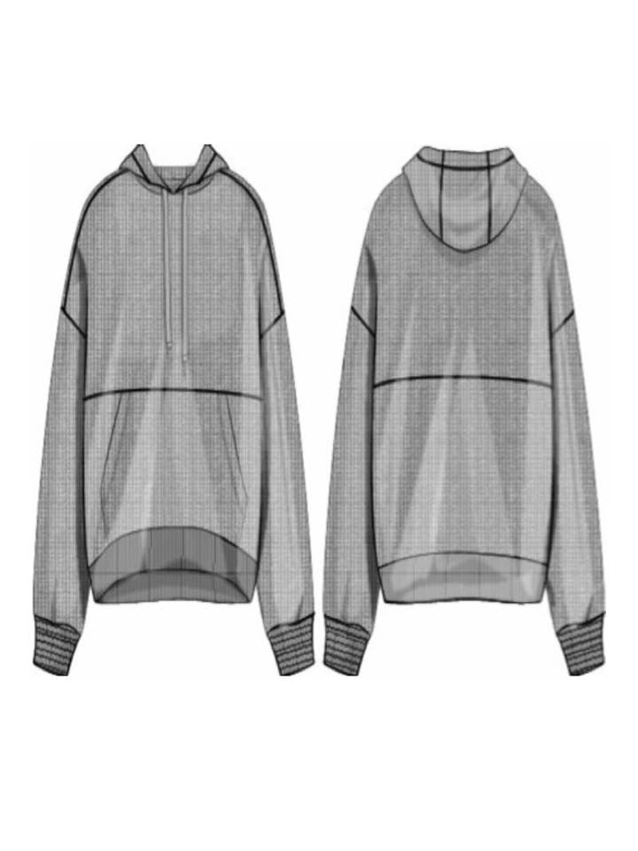 90 Degree by Reflex - Wholesale Hoodie - Women's - Women's Brushed Inside Waffle Pullover Hoodie
