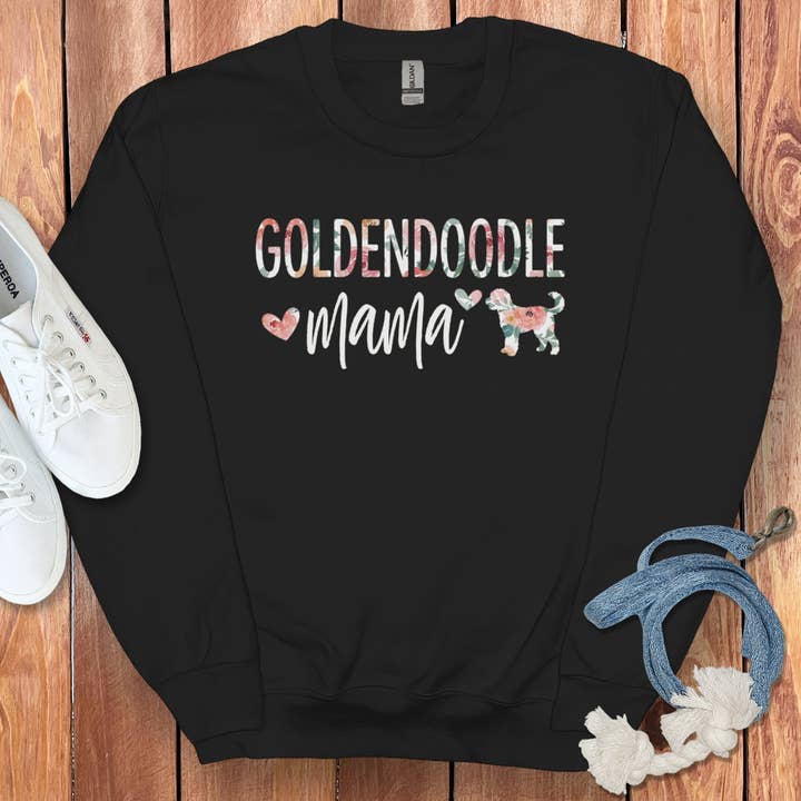 Goldendoodle Mama Floral Sweatshirt for wholesale by Puppy Jo
