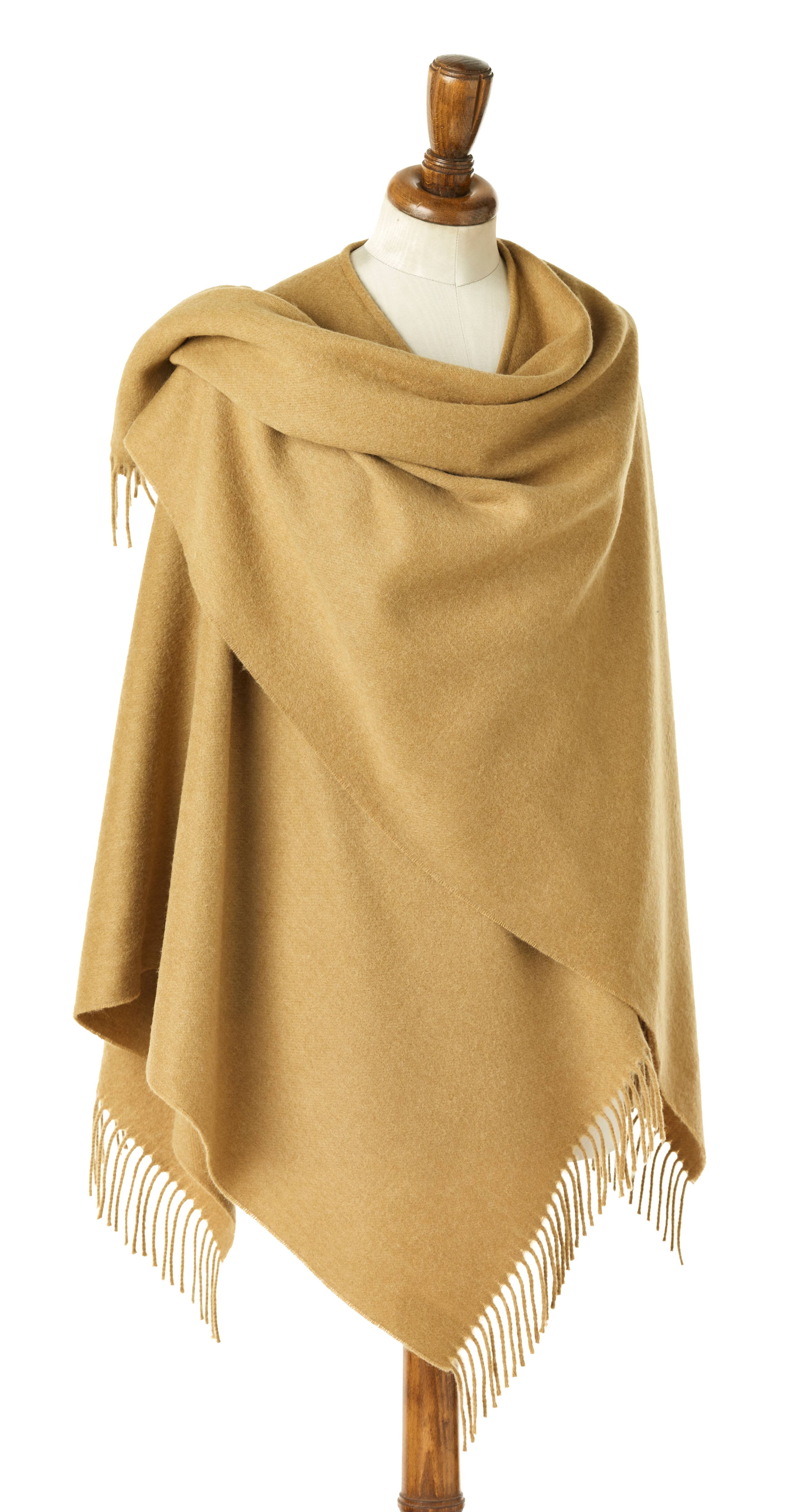 Bronte Moon - Wholesale Wrap - Women's - Plain Luxury Mini Ruana - Merino Lambswool - Made in England7