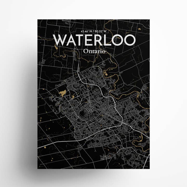 OurPoster.com - Wholesale Poster - Waterloo City Map Poster232
