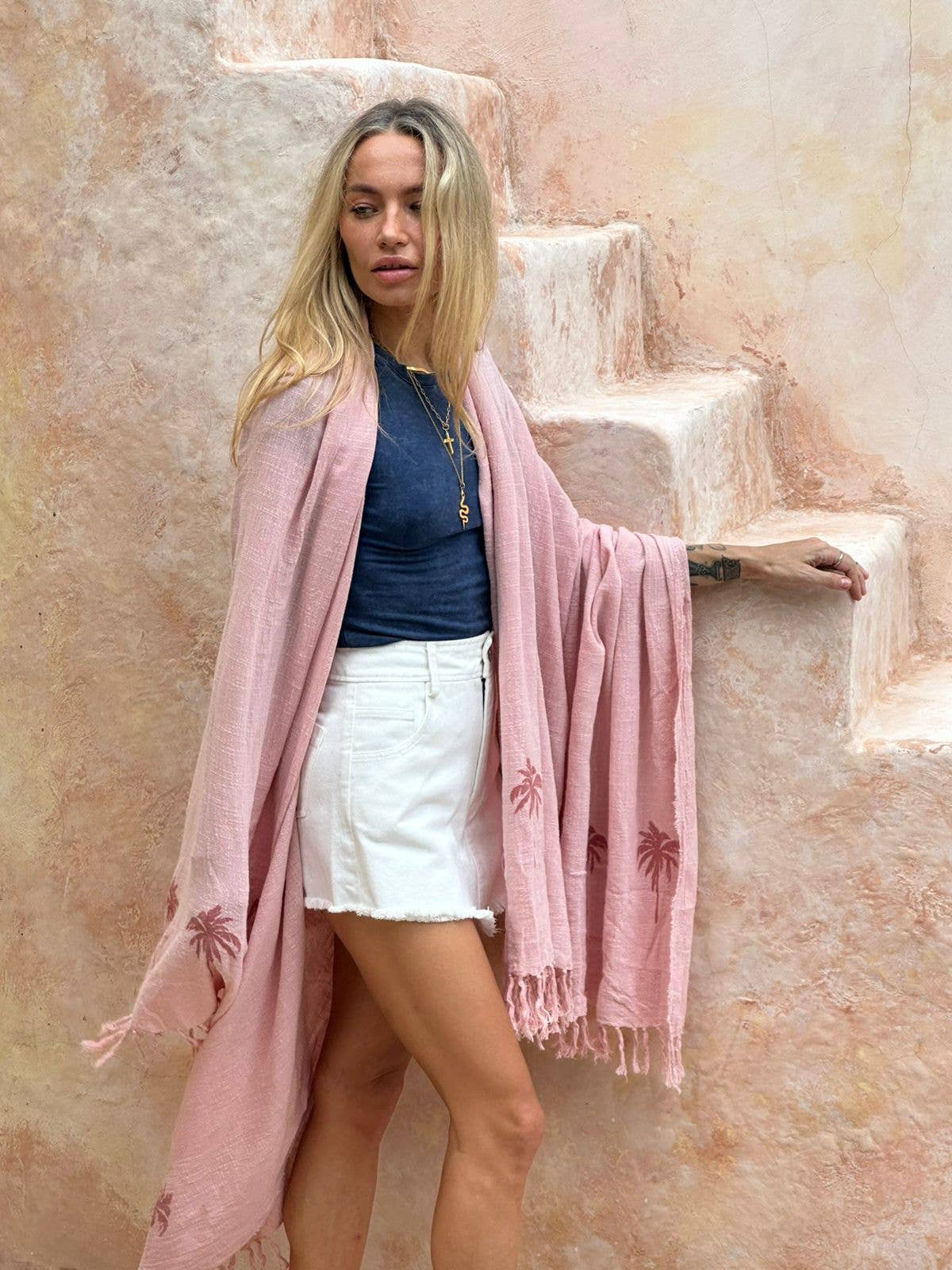 Voyage the Label - Wholesale Beach Bag - Jamaica Pareo - Pink 2