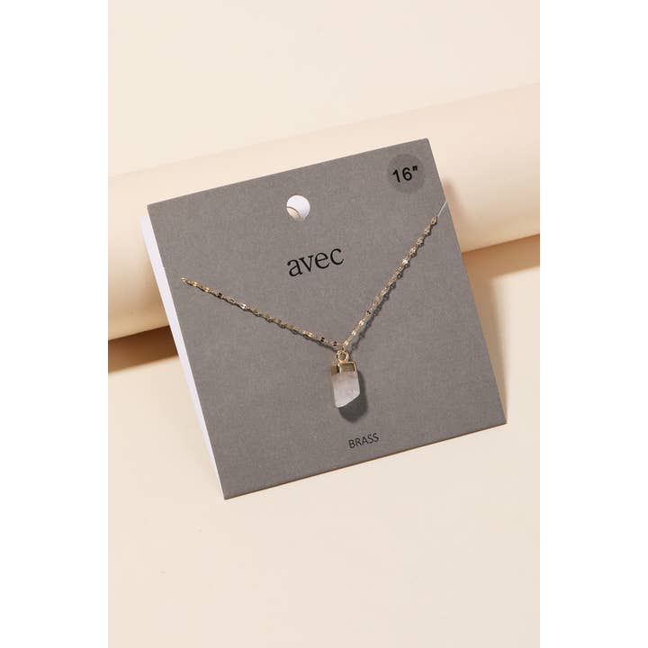 Anarchy Street - Wholesale Pendant/Charm Necklace - Natural Stone Pendant Necklace