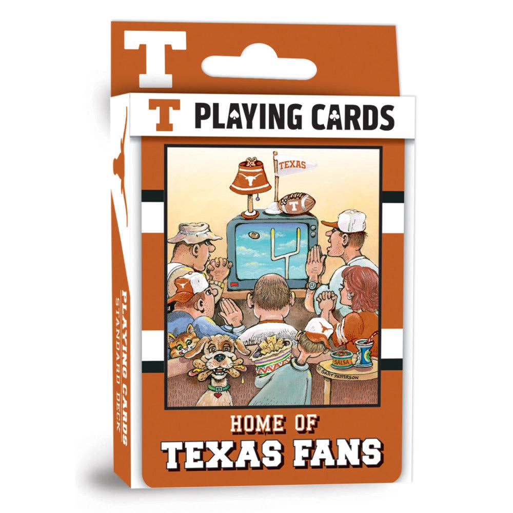 Masterpieces Puzzles - Wholesale Playing Cards - Texas Longhorns Fan Deck Playing Cards - 54 Card Deck0