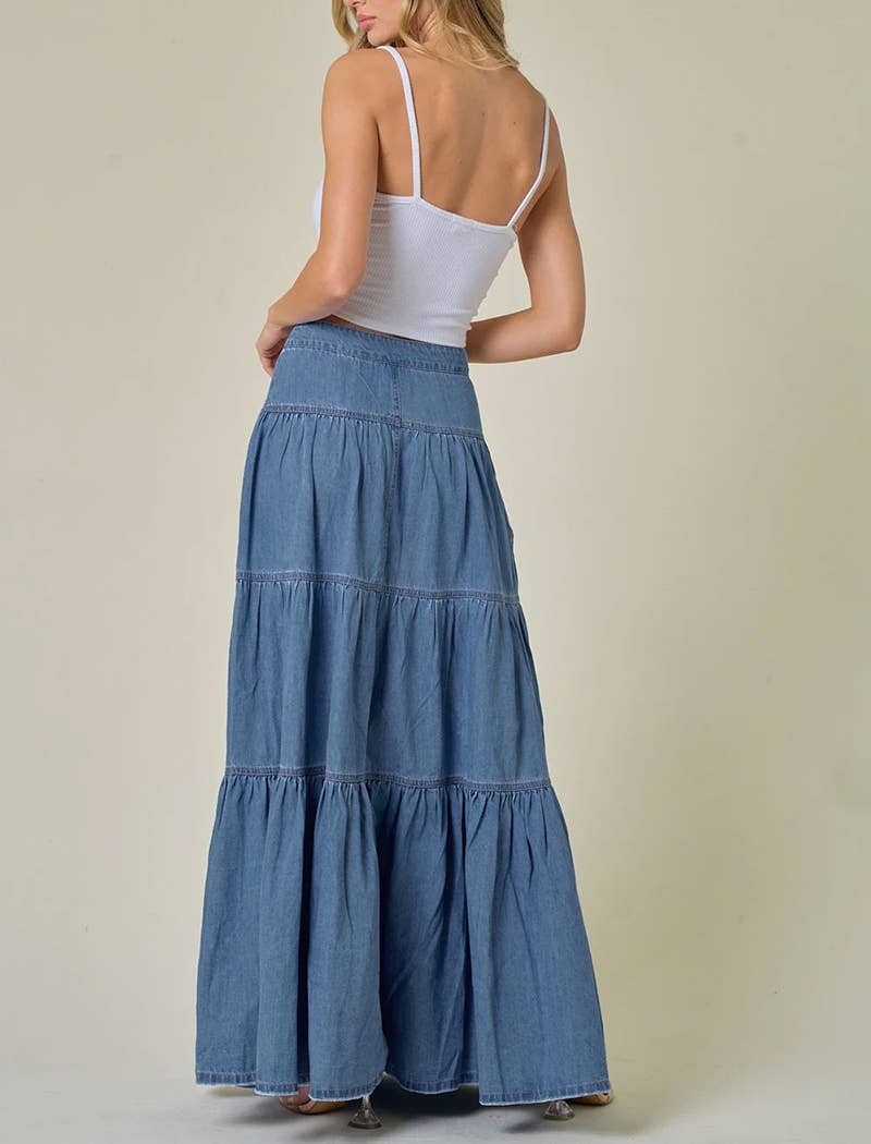 EmberLoom - Wholesale Skirt - Women's - Tiered Maxi Skirt0