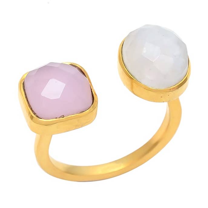 Albi Pink and White Ring for wholesale by Mestiza Joyas
